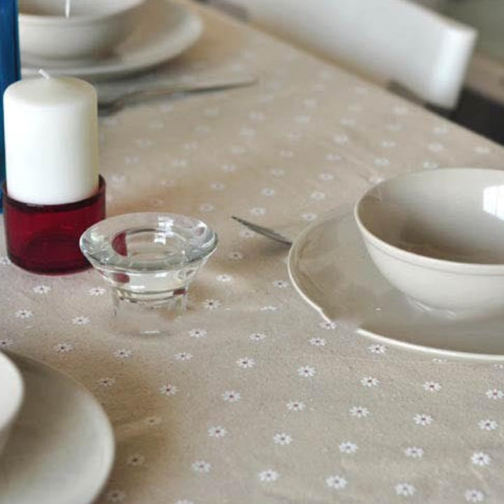Daisy Print Bomulds-Linned Dækkeserviet med Elegant Design