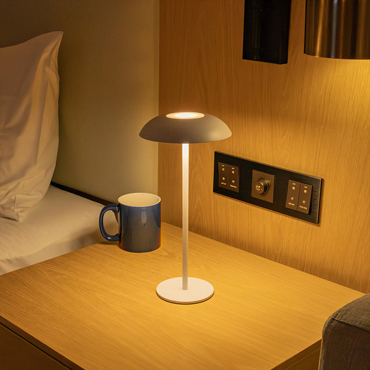Trådløs Touch-Control LED Bordlampe med Rundt Design