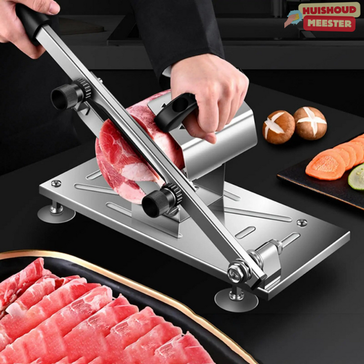 Justerbar Køkkenslicer i Rustfrit Stål med Sugebase
