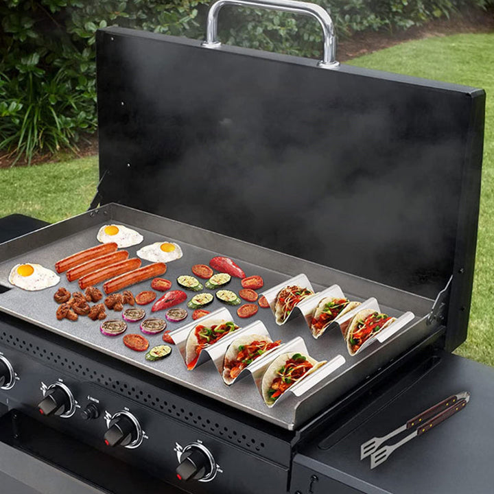 Rustfrit Stål Taco Holder med Håndtag