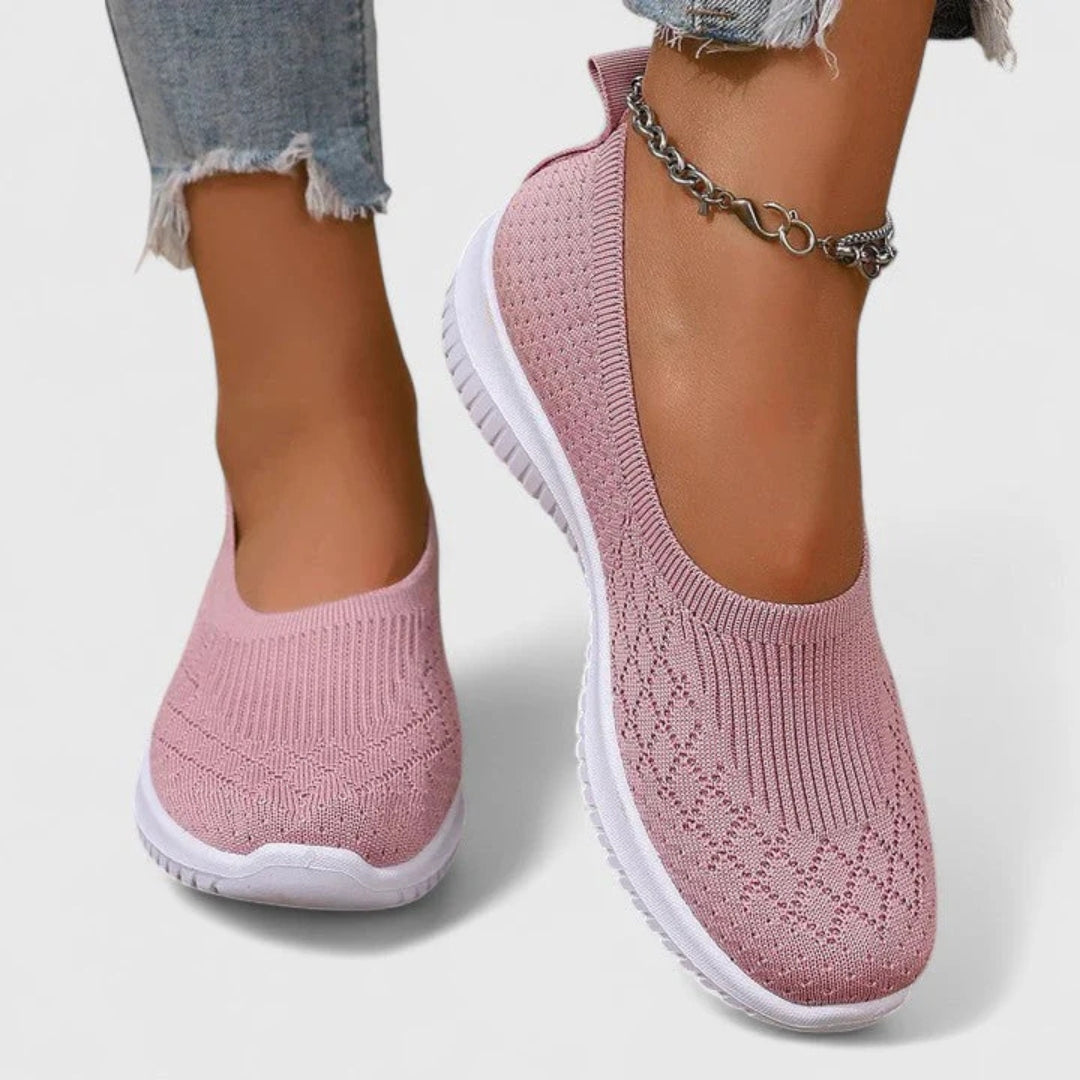 Lara | Dame Let Slip-On Strik Ballerinaer