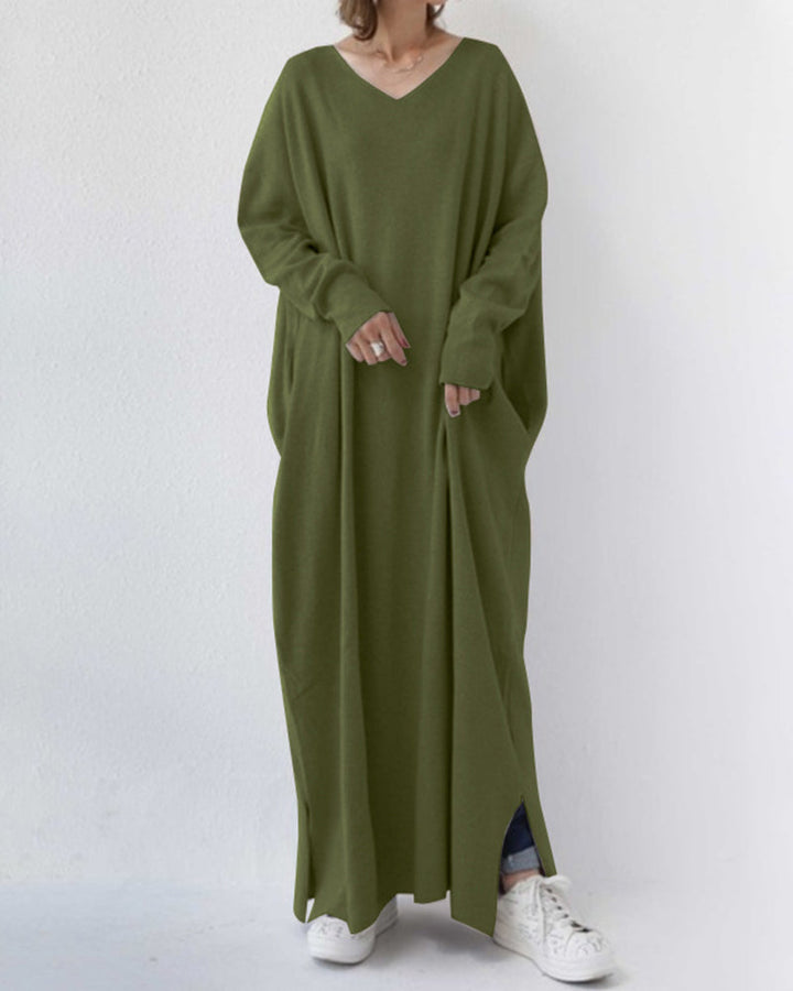 Harriet™ | Elegant Vinter Maxi Kjole til Kvinder med Lange Ærmer
