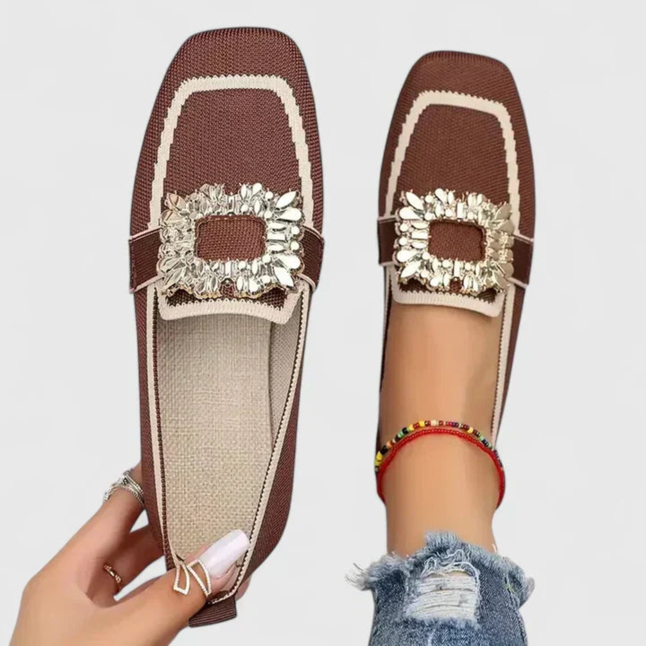 Doris | Dame Kristalspænde Slip-On Loafer