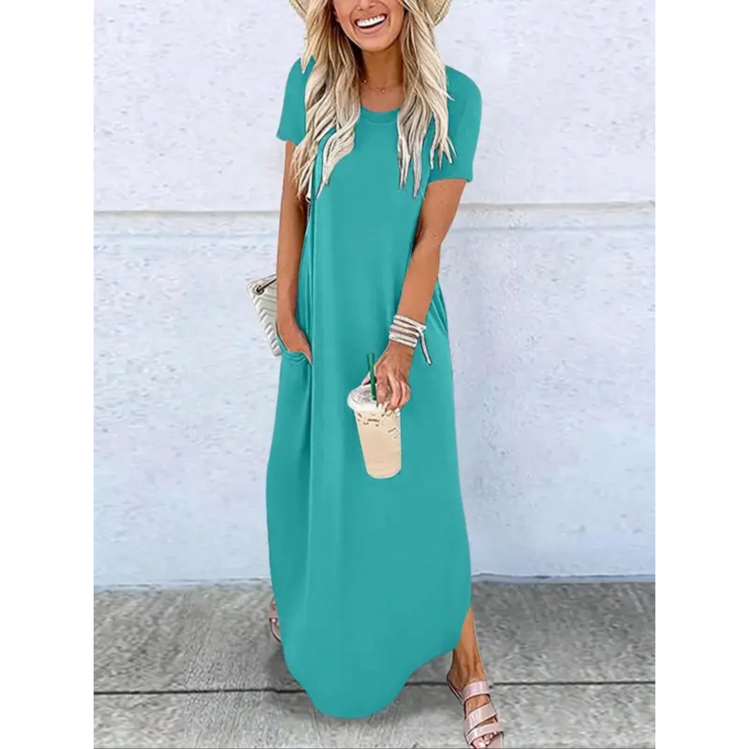 Dora™ | Casual Sommer Rund Hals Maxi Kjole