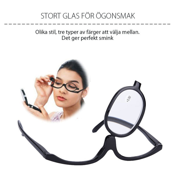 Makeupbriller med Roterende Linser og Justerbar Pasform