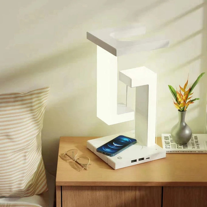 Trådløs Oplader med LED Glød og Hurtig Qi-opladning