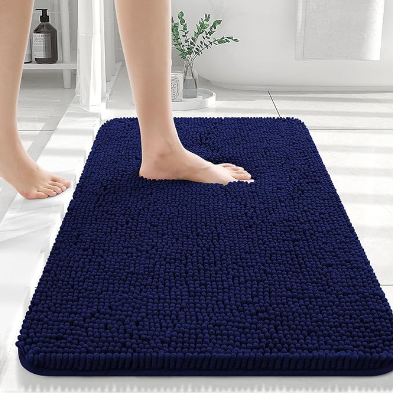 Plush Antiskrid Badeværelsesmåtte i Rektangulær Design