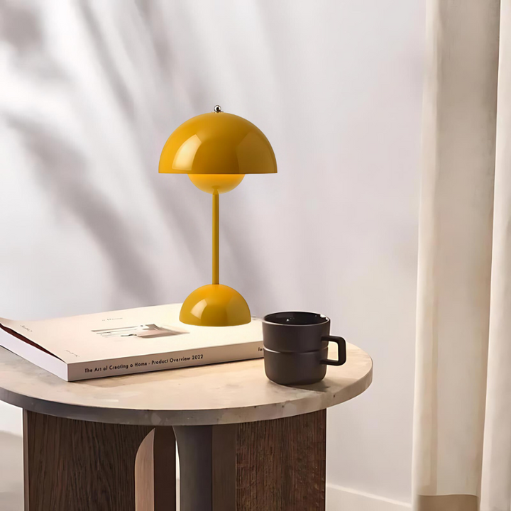 Moderne Genopladelig Berøringsstyret Bordlampe i Svampedesign