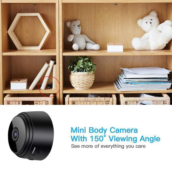 1080p WiFi Mini Kamera med Nattesyn og Bevægelsesdetektion