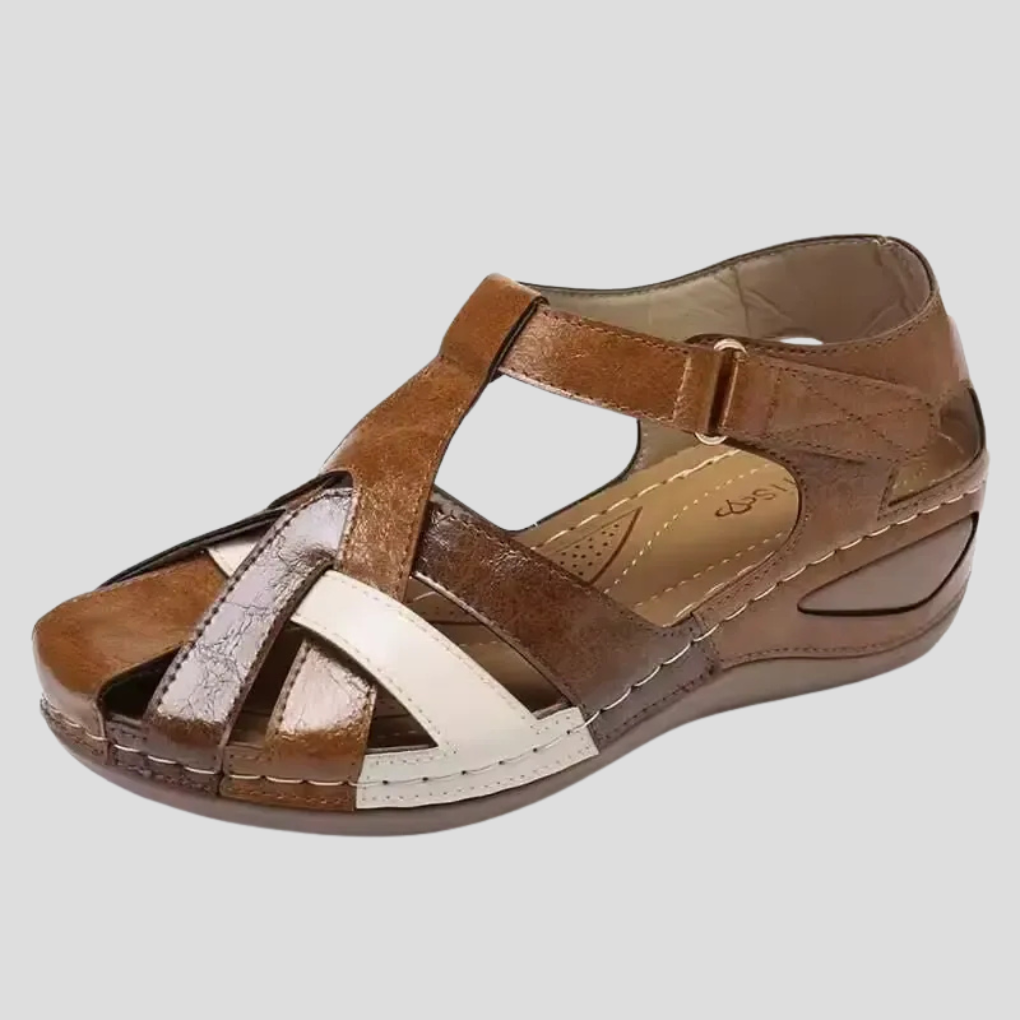Kvinders Komfort Bue Støtte Læder Sandaler