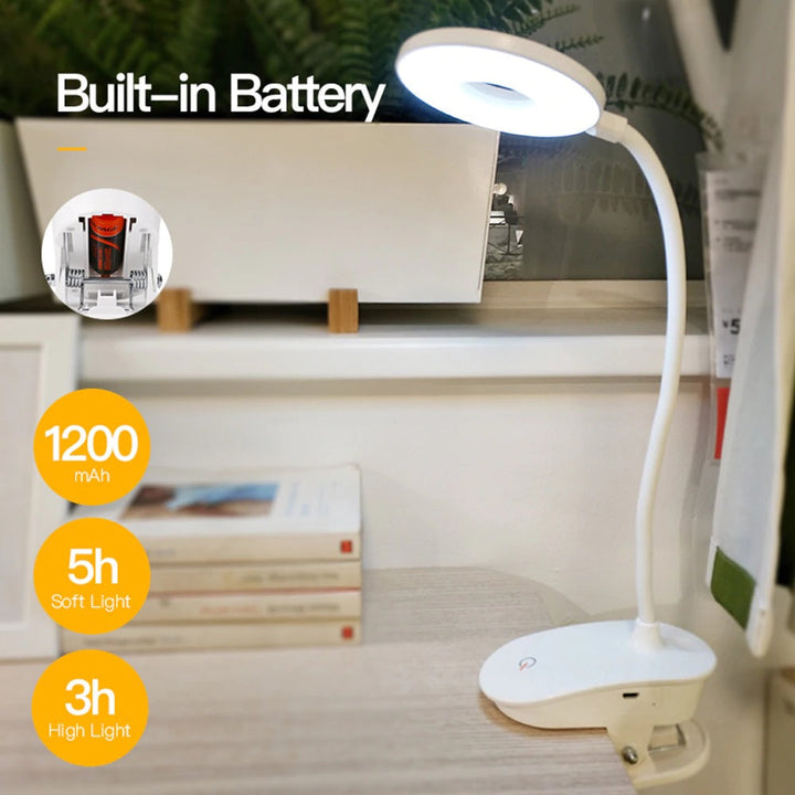 Trådløs Klipslampe med Touch Switch og Justerbare Lysindstillinger