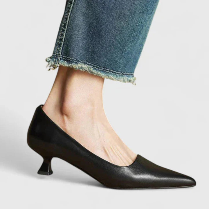 Pauline | Dame Spids Tå Lavhælede Pumps Shorts
