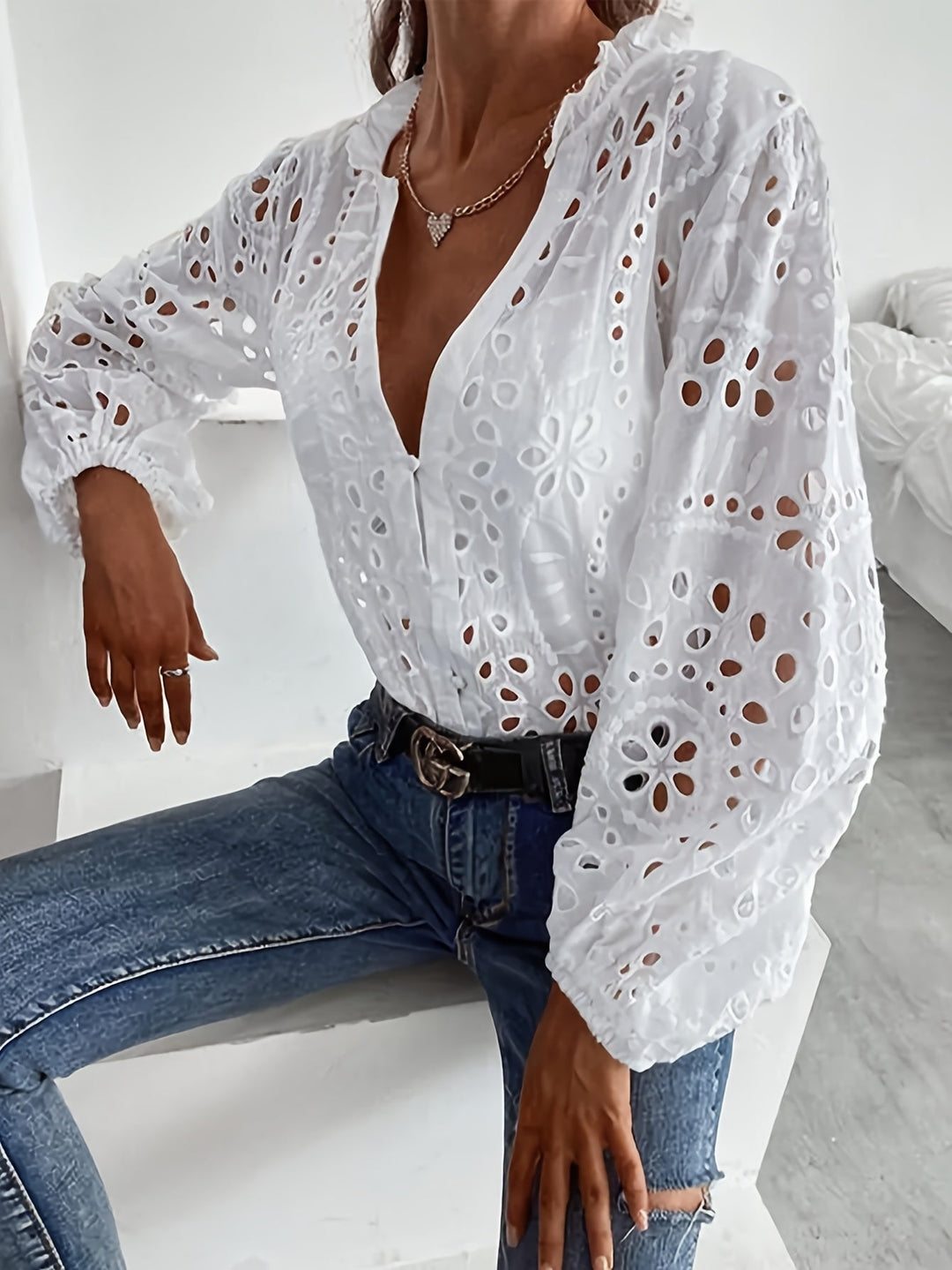 Elise™ | Blomster Langærmet Bluse