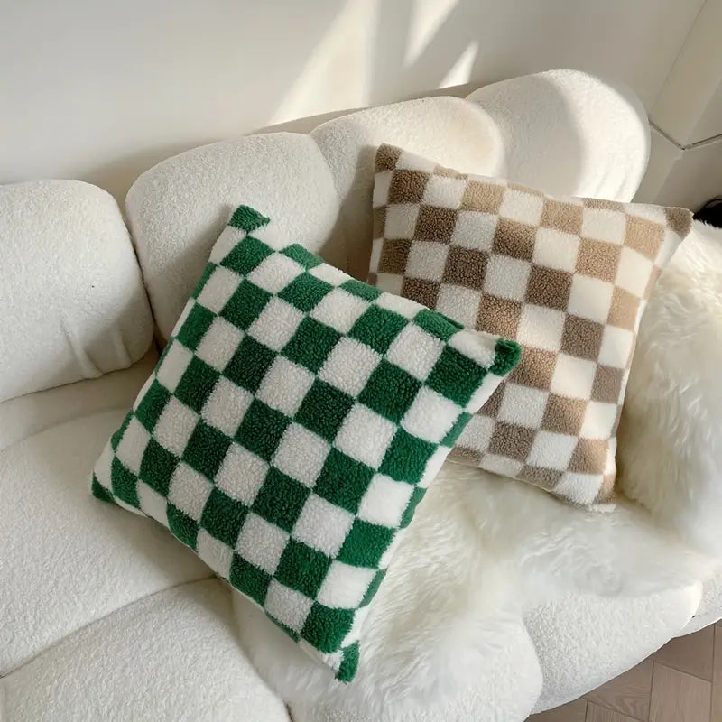 Ternet Faux Fur Pudevår i Khaki og Kaffe