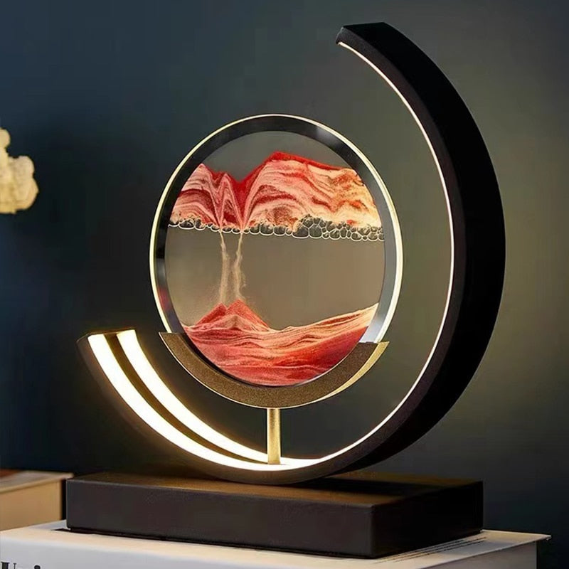3D Sand Skall Bordlampe med Blødt LED Lys