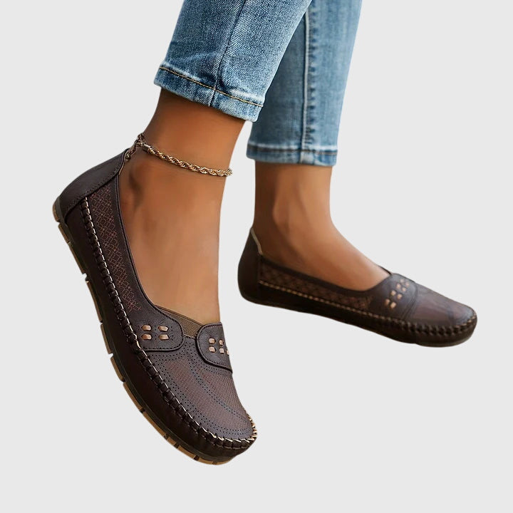 Petra | Dame Forår Perforerede Lette Loafers