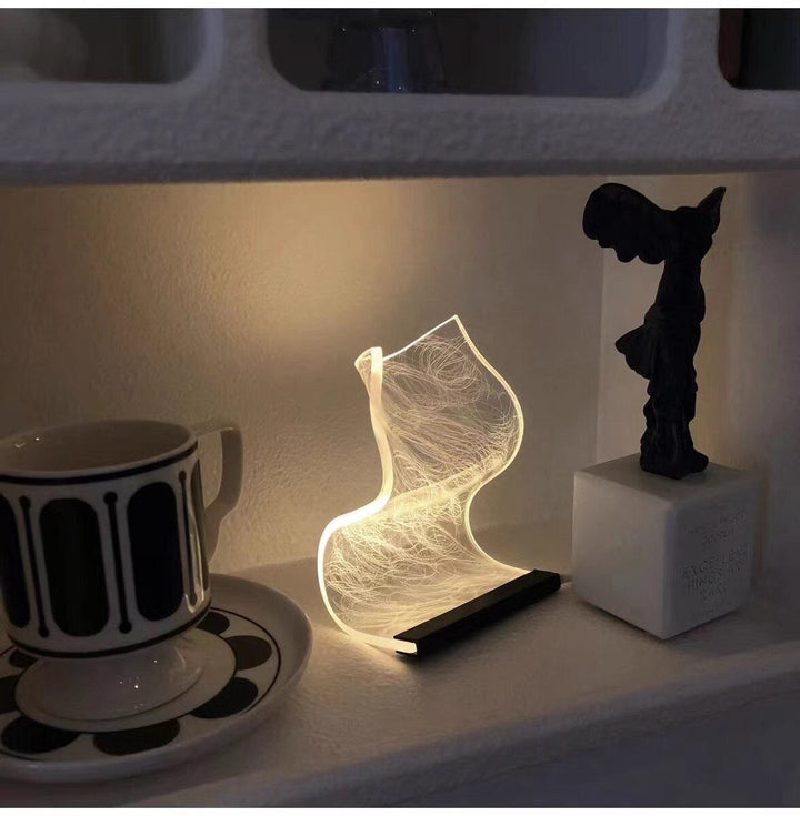 Artsy LED Bordlampe i Glas - Mini & Regular Størrelser
