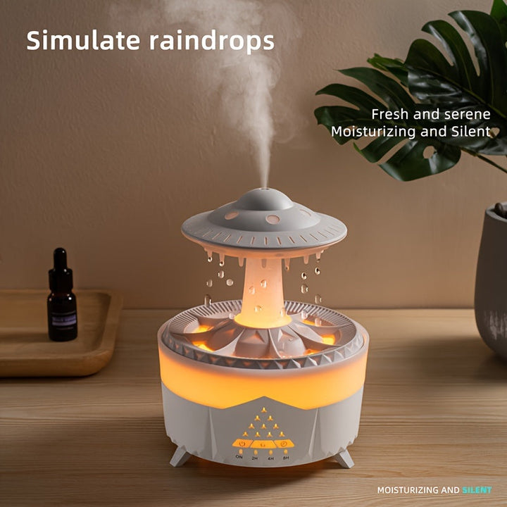 Æterisk Olie Diffuser med Regndråbe Design og Luftfugter Funktion