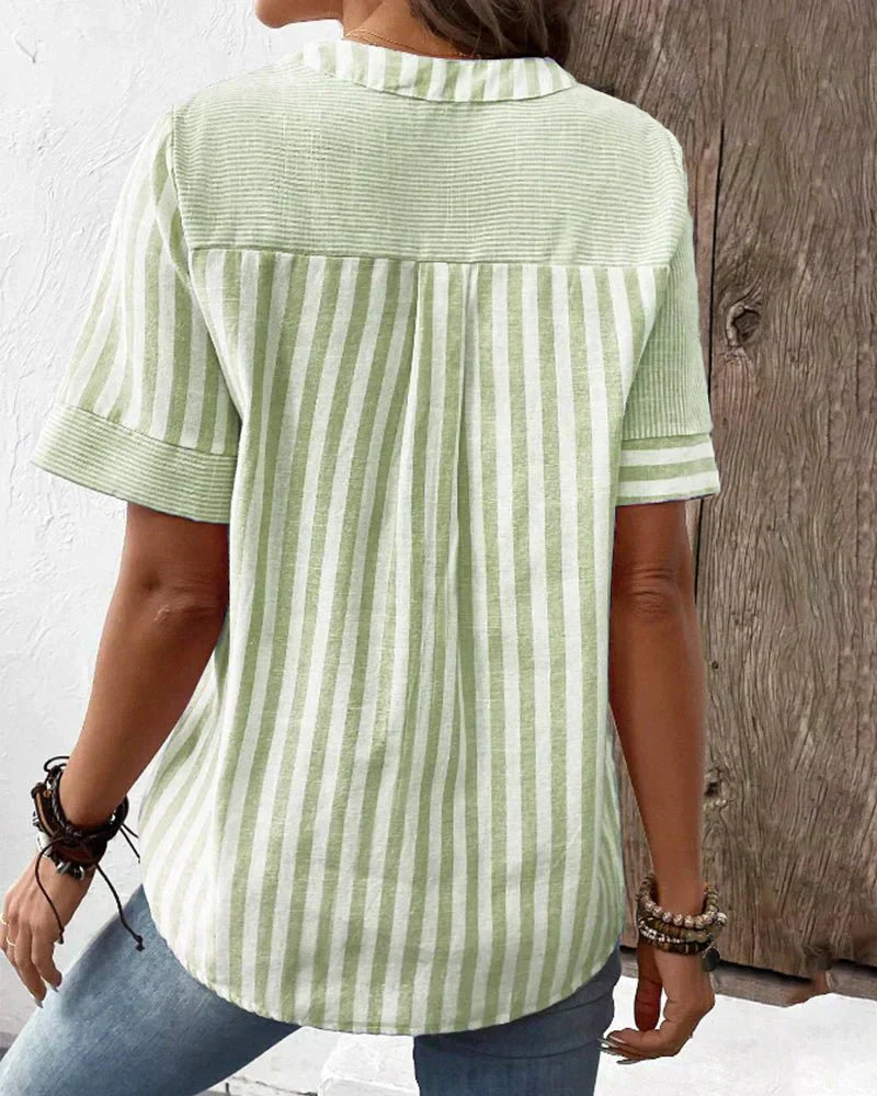 Monroe™ | Bløde Striber Bluse
