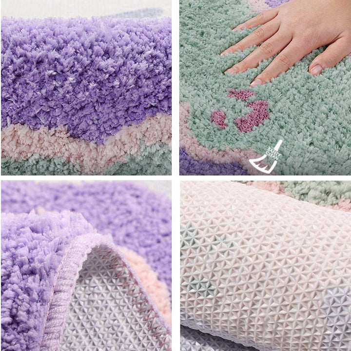 Luksuriøs Blomster Bademåtte med Non-Slip Bagside
