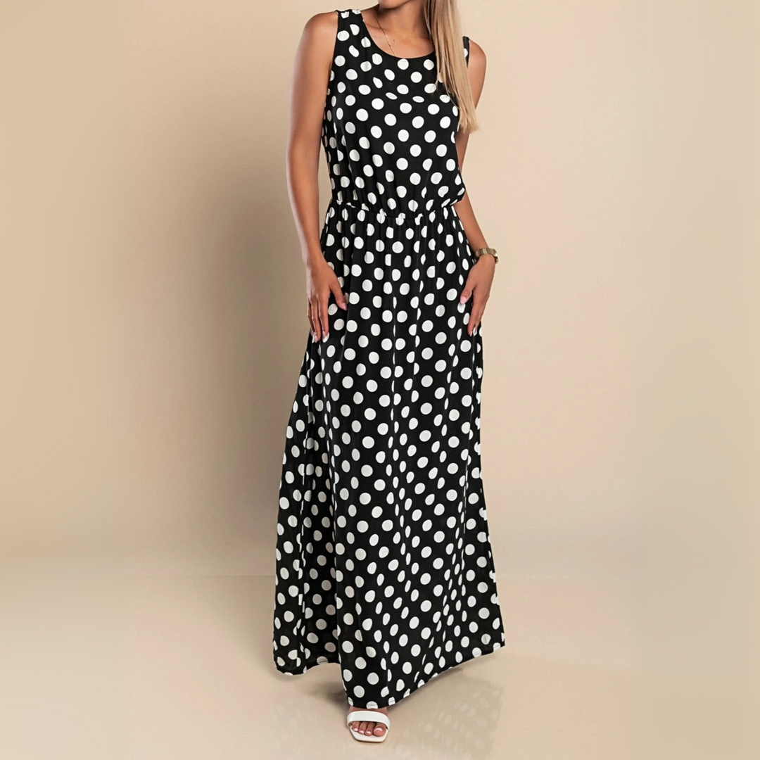 Paula™ | Prikket Maxi Kjole