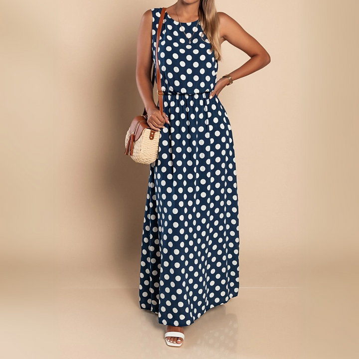 Paula™ | Prikket Maxi Kjole