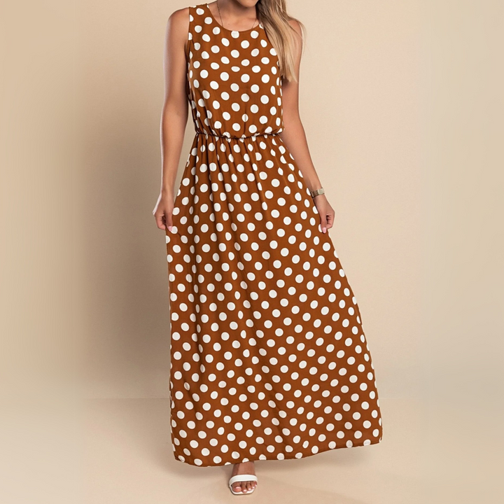 Paula™ | Prikket Maxi Kjole