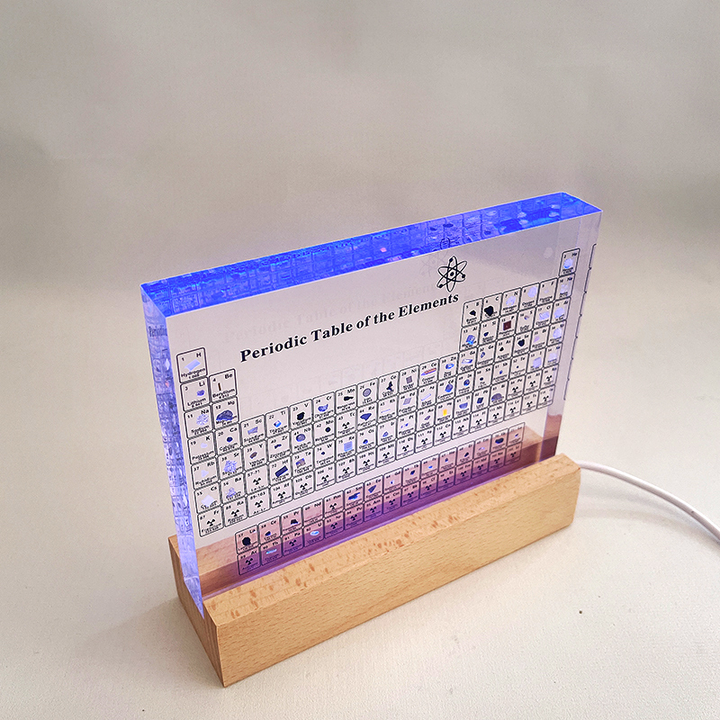 Akryl Periodisk Tabel Display med 83 Elementer