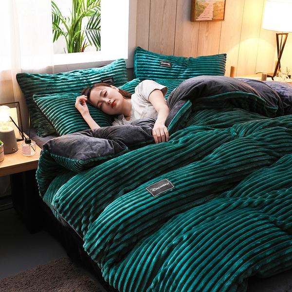 Tykt Dobbelt-Sidet Corduroy Velvet Sengetøj