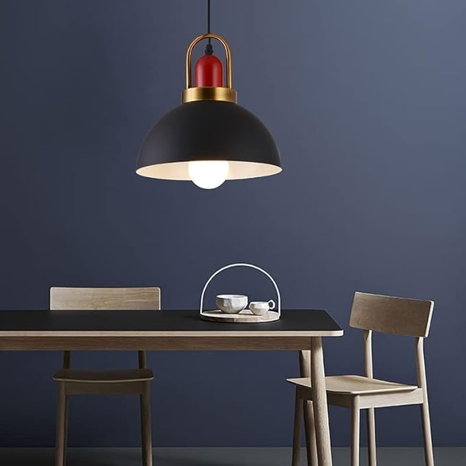 Justerbar Nordisk Pendellampe i Metal og Glas
