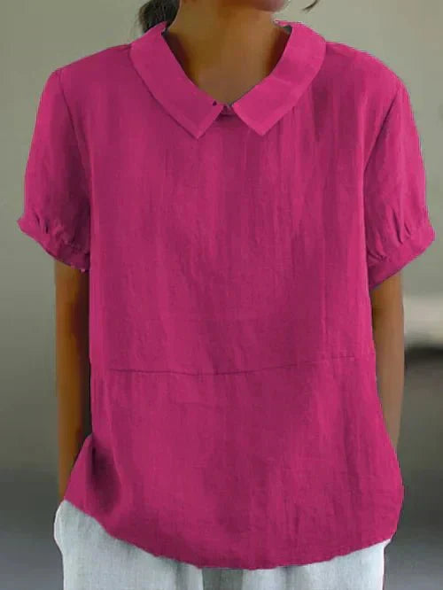 Ivy | Kvinders Peter Pan Krave Kortærmet Casual Top