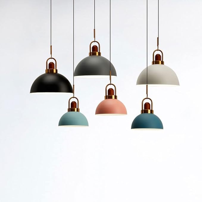 Justerbar Nordisk Pendellampe i Metal og Glas