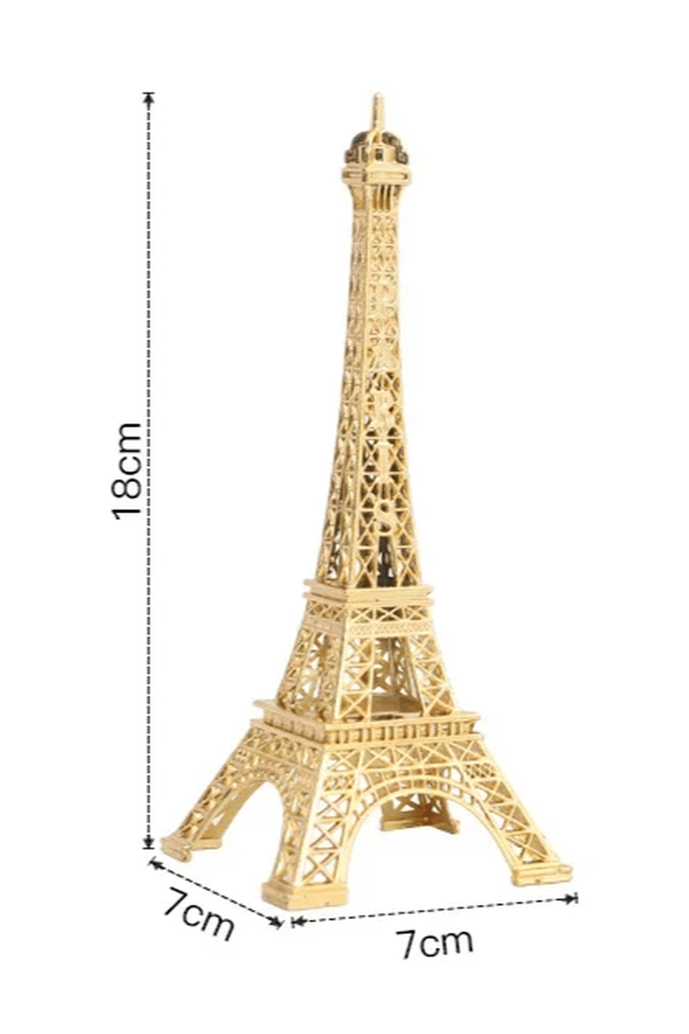 Elegant Metal Eiffel Tårn Figur 30,5 cm