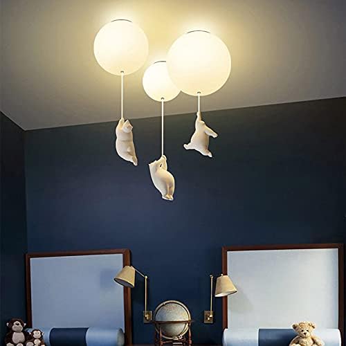 Loftlampe med Bjørn og Rød Ballon