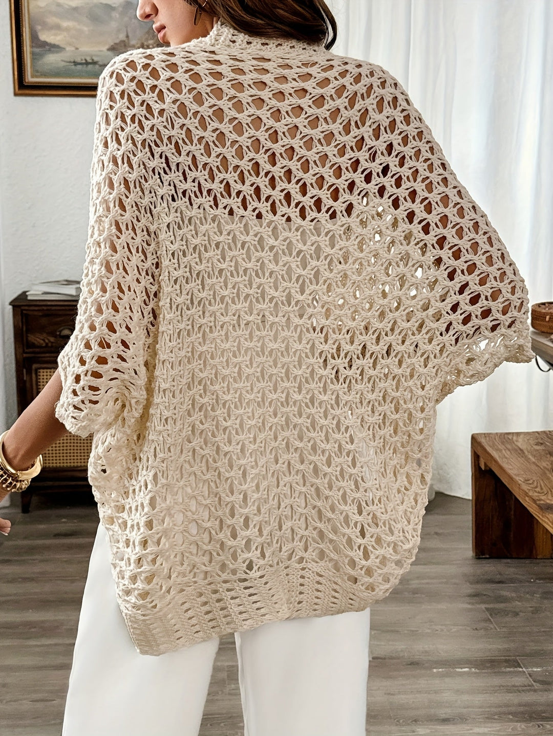 Sharon™ | Åben Strik Draperet Cardigan