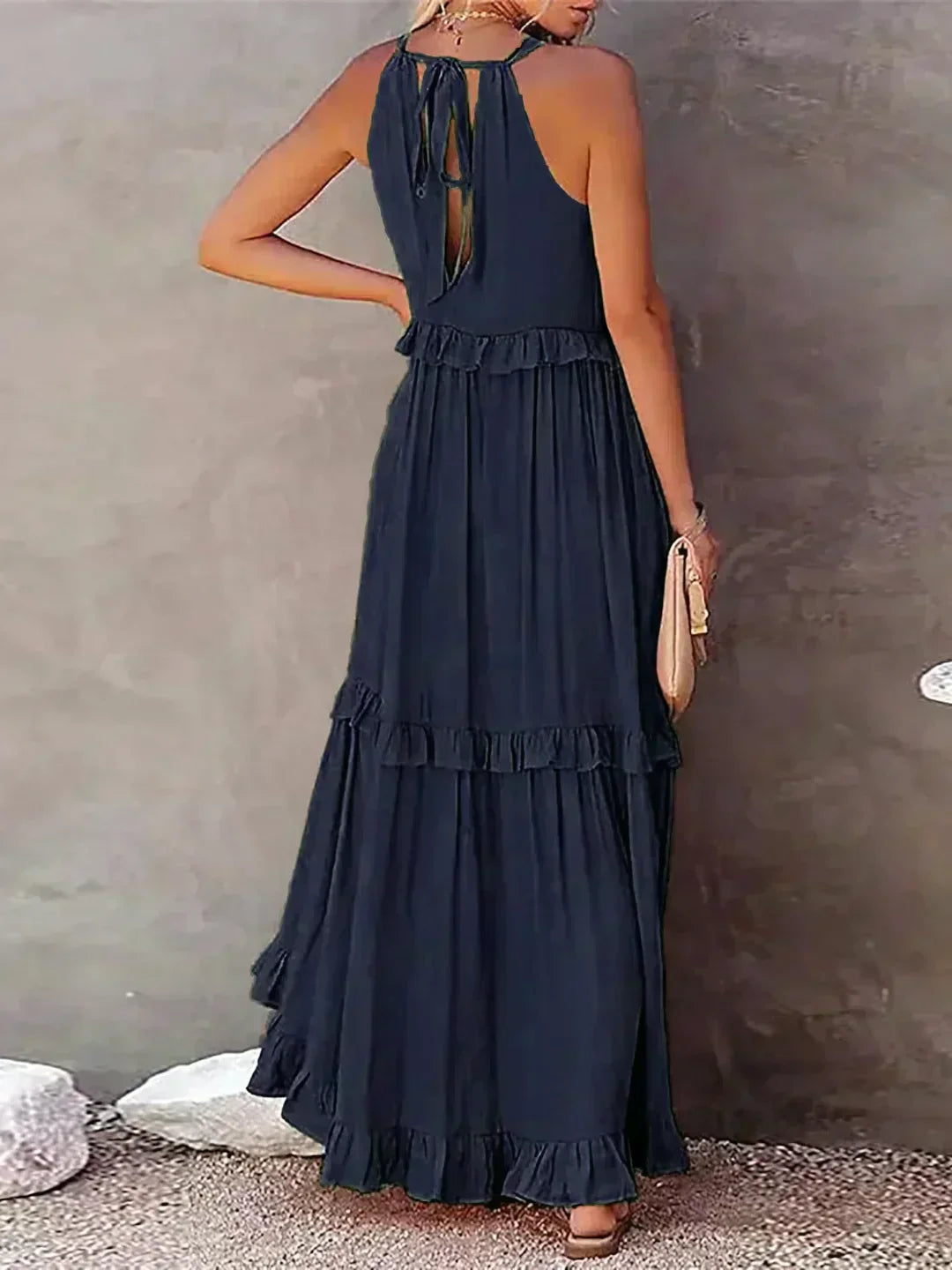 Courtney™ | Elegant Ærmeløs Kjole med Volanger