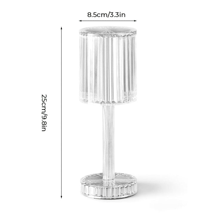 Berøringskontrol Krystal Bordlampe med RGB Lys