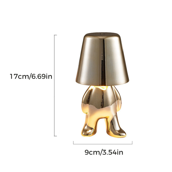 Guld Tænker Mand Bordlampe med Touchkontrol