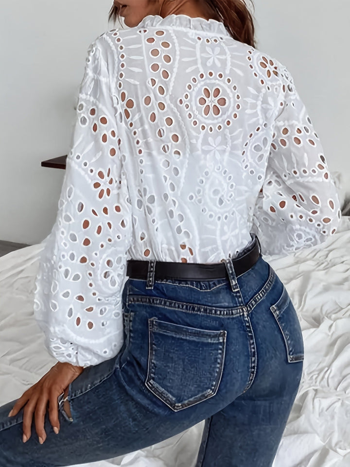 Elise™ | Blomster Langærmet Bluse