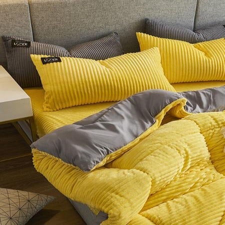 Tykt Dobbelt-Sidet Corduroy Velvet Sengetøj