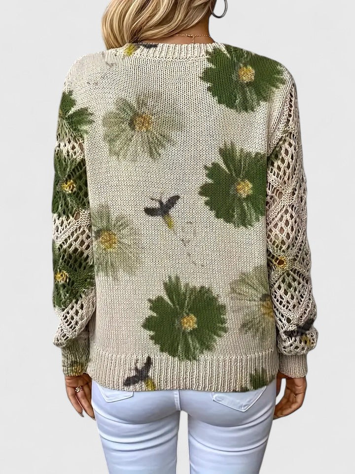 Mae™ | Elegant Sweater med Blomster Mønster