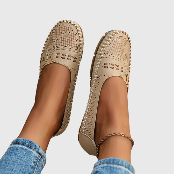 Petra | Dame Forår Perforerede Lette Loafers