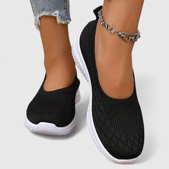 Lara | Dame Let Slip-On Strik Ballerinaer