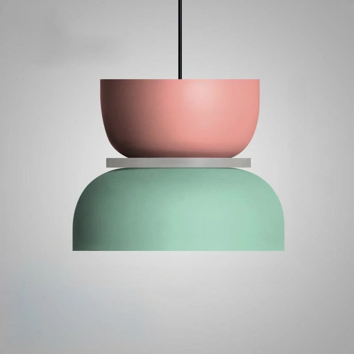 Multifarvet Macaron Pendellampe i Nordisk Design