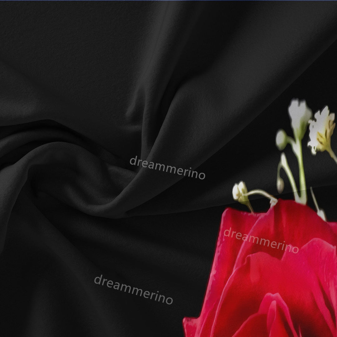 Romantisk Blomster Comforter Sæt i 100% Bomuld
