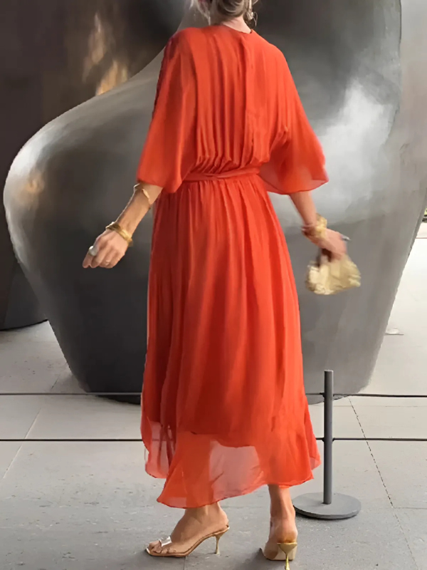 Lori™ | Tidless Wrap Midi Kjole