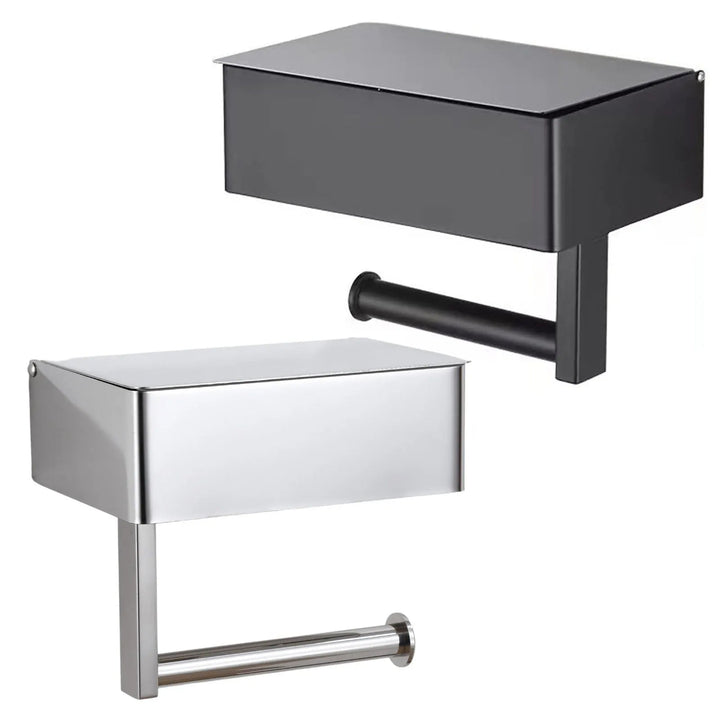 Elegant Metal Toiletpapirholder i Sort eller Sølv