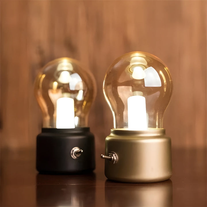 Genopladelig Retro LED Bordlampe med USB Opladning