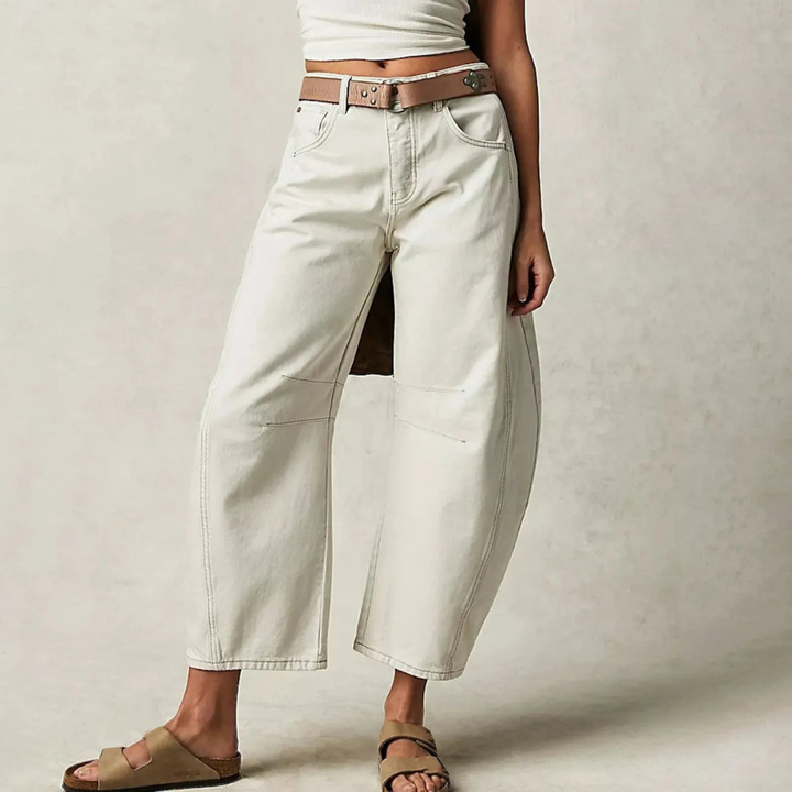 Fad | Kvinders Høj Talje Fad Ben Jeans Relaxed Fit Denim