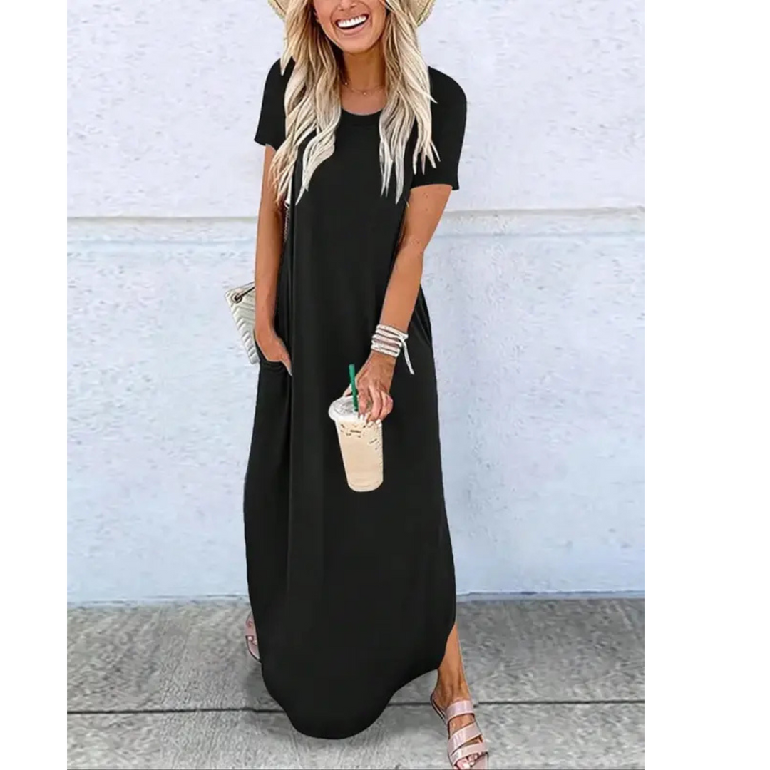 Dora™ | Casual Sommer Rund Hals Maxi Kjole